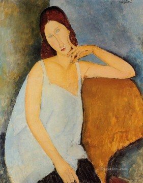 Amedeo Modigliani Painting - portrait of jeanne hebuterne 1918 1 Amedeo Modigliani